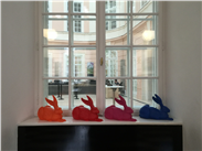 A modern take on Durer's hare! Albertina shop, in the centre of the city.